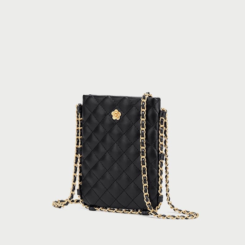 Mini Phone bag กระเป๋าสะพายข้างใส่มือถือ หนังPU สไตส์เกาหลี พร้อมโซ่ กระเป๋าสะพายข้างผู้หญิ รูปที่ 6