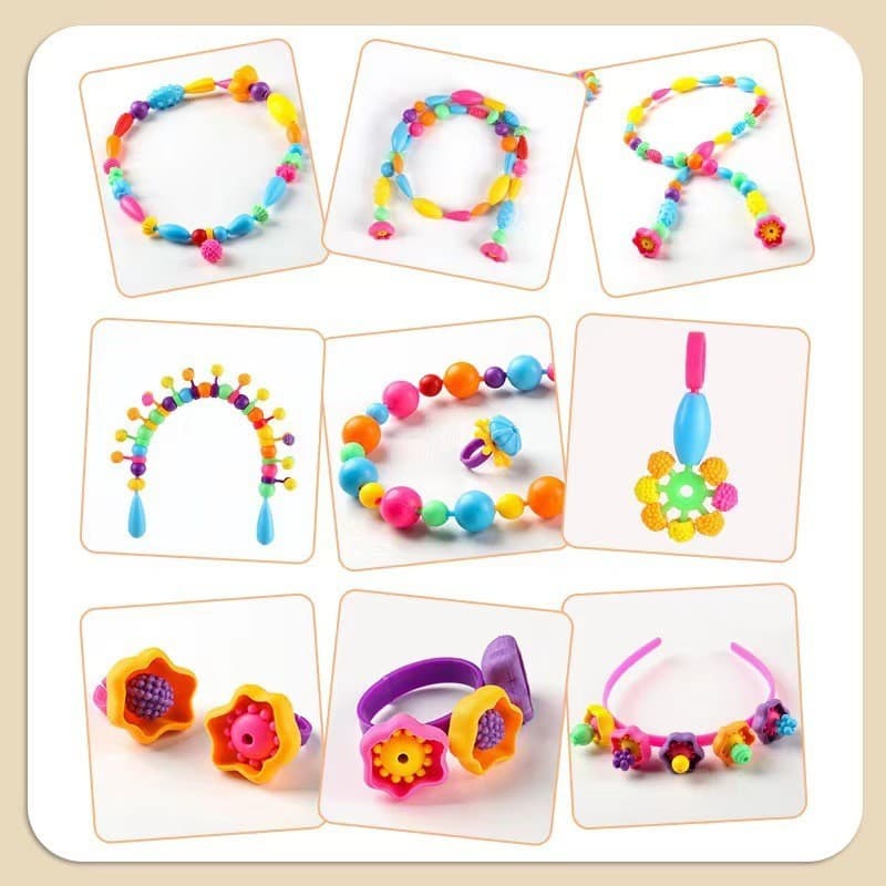 CODชุดลูกปัด Diy การฝึกสมาธิ มือเด็ก แฮนด์เมด สร้อยคอ สร้อยข้อมือ ของเล่นเพื่อการศึกษา ของเล่นเด็ก รูปที่ 6