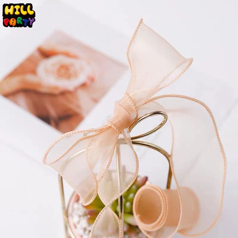 ม้วนริบบิ้นผ้าซาติน 40 มม 10 หลา โบว์ริบบิ้น กว้าง ริบบิ้นห่อเค้ก ริบบิ้นห่อข DIY รูปที่ 7