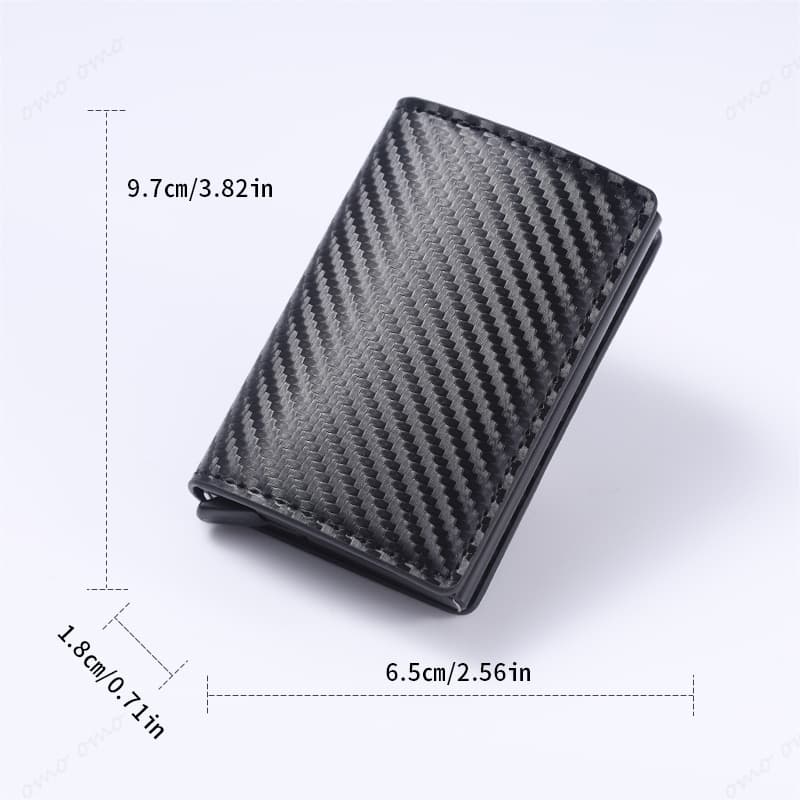 กระเป๋าสตางค์ RFID กระเป๋าสตางค์ หนังPU ใส่บัตรได้อัตโนมัติ สําหรับผู้ชาย แบบบาง ป้องกันขโมย ใส่บัตรได้ แบบสากล รูปที่ 6