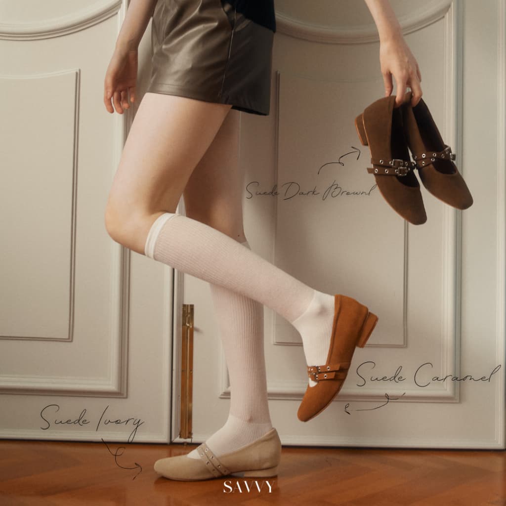 Savvy.bkk รุ่น Marry's Breakfast รองเท้า Ballet Marry Jane สุดนุ่ม รองเท้าผู้หญิง รูปที่ 1