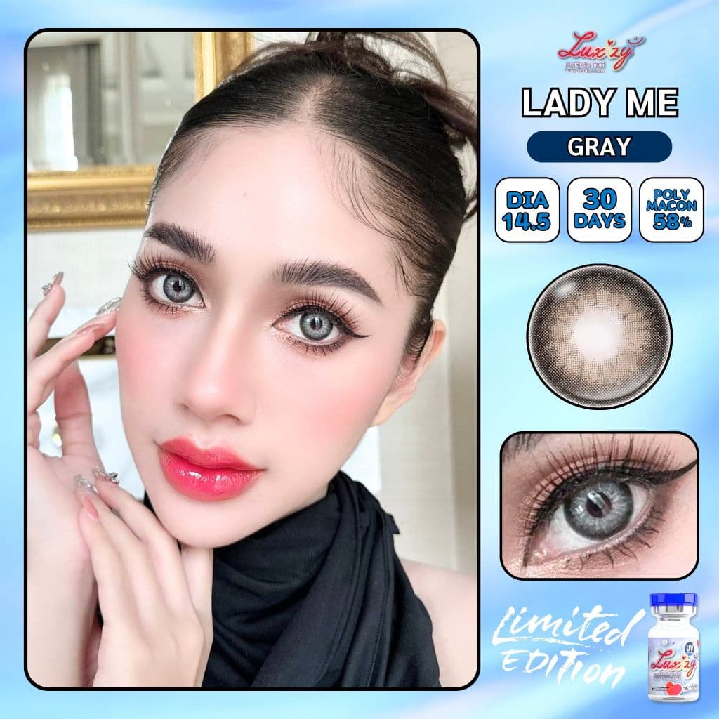คอนแทคเลนส์ LimitedLady Me ขนาดกลางLuxzylensBrown / Gray / Blue รูปที่ 3