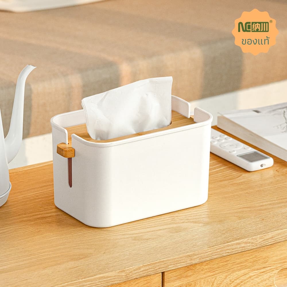Fudonar กล่องทิชชู่ กล่องใสทิชชู่ใสสกรีนลายน้องหมี กล่องทิชชู่อะคริลิค ที่ใส่ทิชชู่ กล่องทิชชู่ฝาไม้ รูปที่ 7