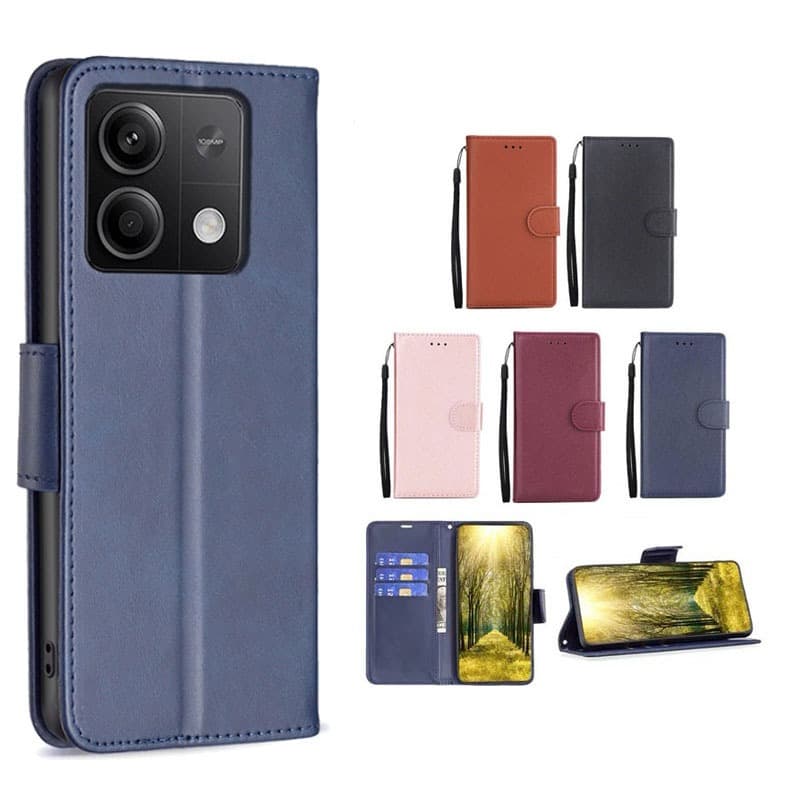 เคสฝาพับ ล็อค แถมสาย สำหรับ Redmi Note13 Note13Pro / Poco M6Pro Note14Pro / Poco X7 Note15Pro / M8Pro เคสมีแม่เหล็ก Boss รูปที่ 1