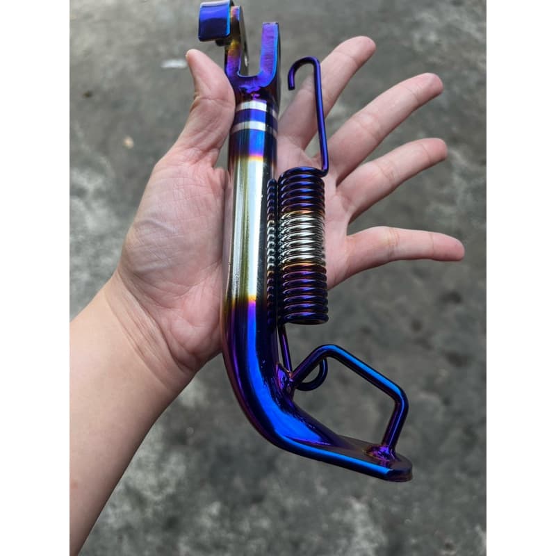 ขาตั้งข้าง พร้อมสปริง XMAX 300 ขาตั้งเดี่ยว แบบโหลด ยาว 17.5 ซม. สีดำ สีชุบ ทองไทเท เงินไทเท รูปที่ 6