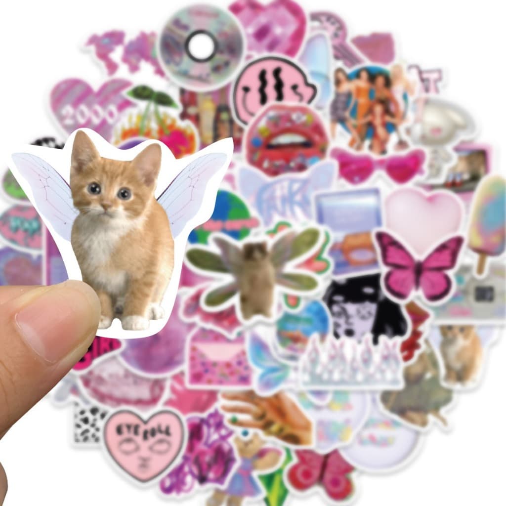 Downtown Y2K Girls INS sticker สติกเกอร์กันน้ำรูปแบบที่แตกต่างกัน 50ชิ้น รูปที่ 9