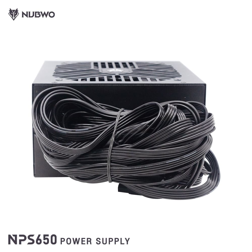 POWER SUPPLY NUBWO NPS650 650W คุณภาพดี มีสีขาวและดำ รูปที่ 9