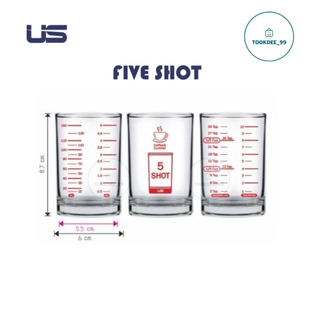 US แก้วตวงมีสเกล แก้วช็อต รูปที่ 7