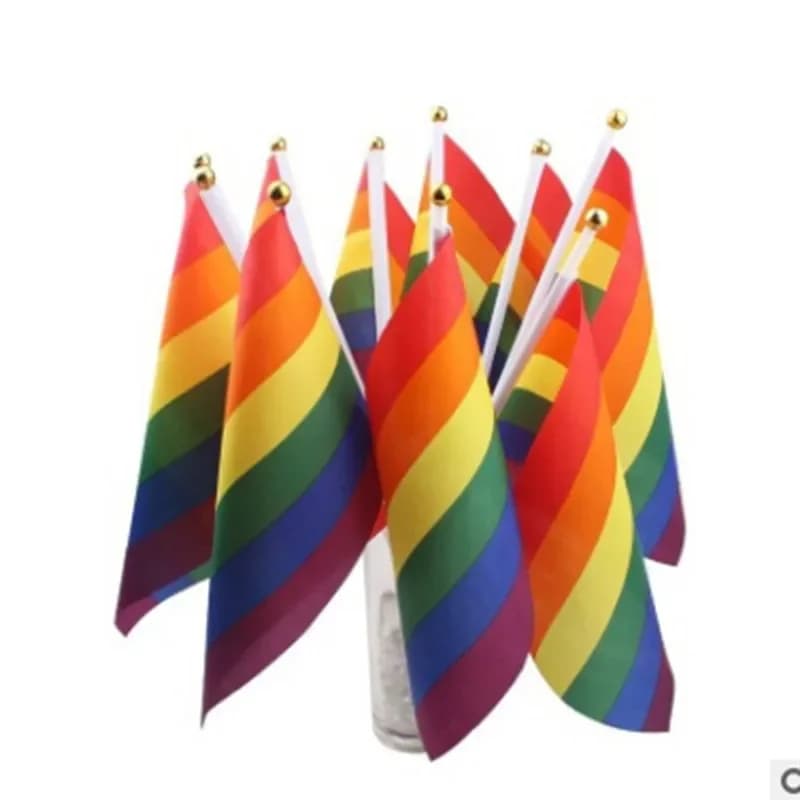 ราคาต่อ 10 ชิ้น ธงสีรุ้ง ธงสายรุ้ง ธง‍ LGBT ขนาด 90x150cm ธงความเท่าเทียม ธงหลากสี มองเห็นสองด้าน รูปที่ 8