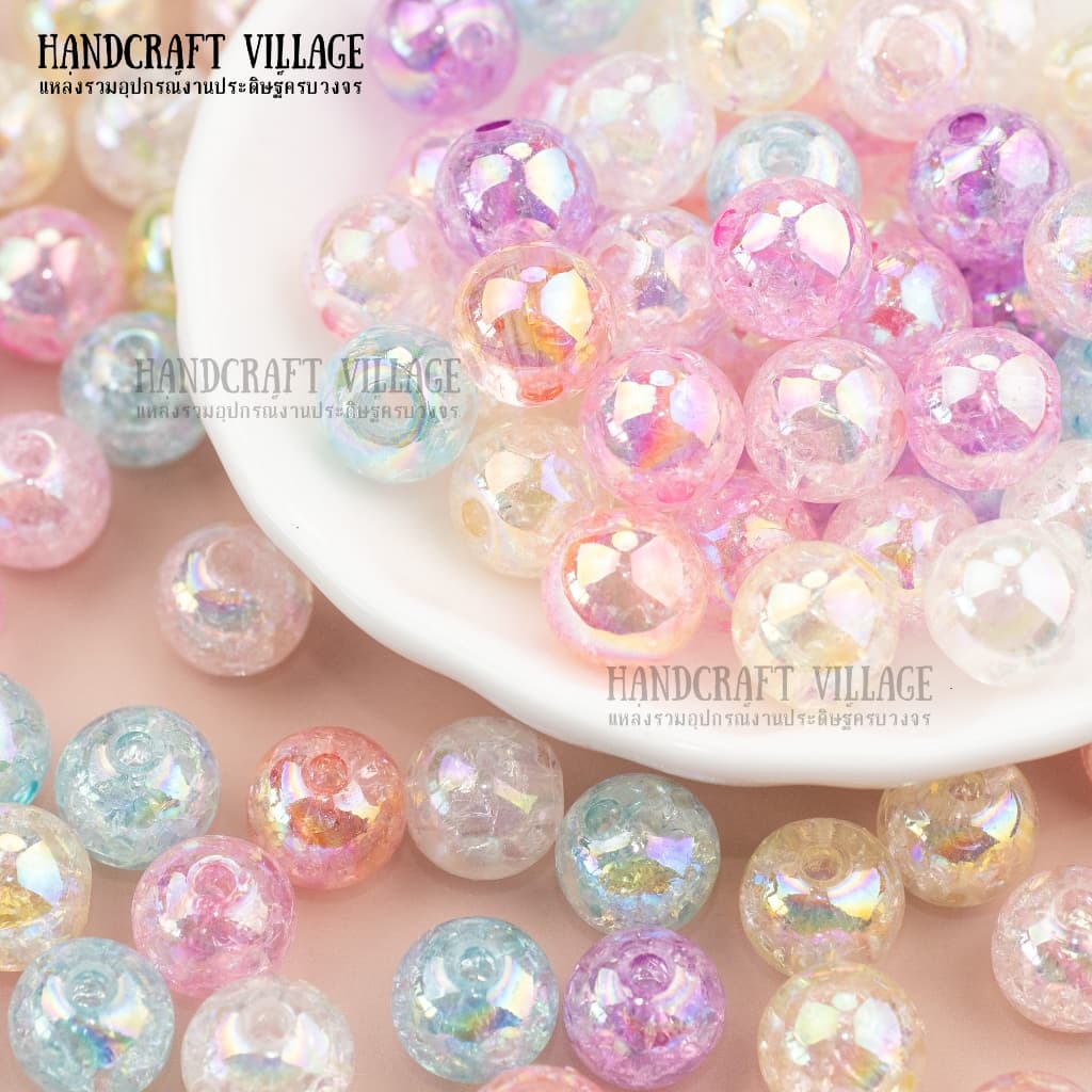 ลูกปัดเกล็ดหิมะ สีพาสเทลหวาน ขนาด8-16มม. สำหรับทำสร้อย พวงกุญแจ ลูกปัดกลม เม็ดใหญ่ ลูกปัดใส พาสเทล ลูกปัดรุ้ง DIY รูปที่ 3