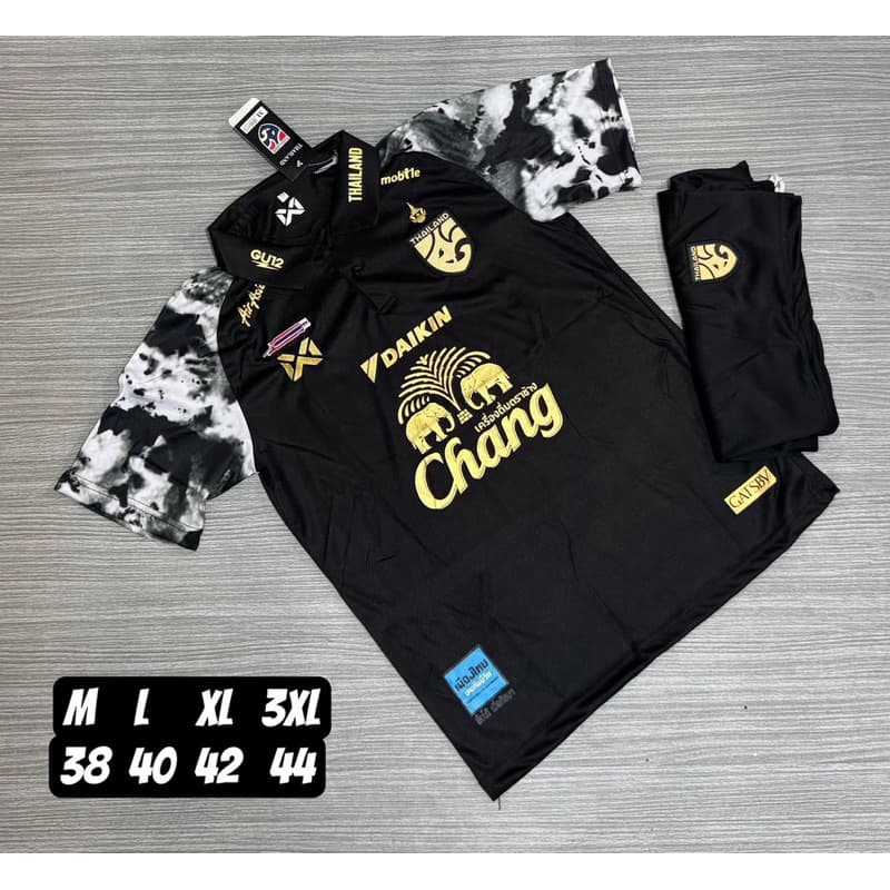 ชุดกีฬาคนโตเสื้อกับกางเกงปักโลโก้ทีมชาติไทยผ้าโพลีเอสเตอร์สีสดใสส่วมใส่สบายระบายอากาศได้ดี รูปที่ 8