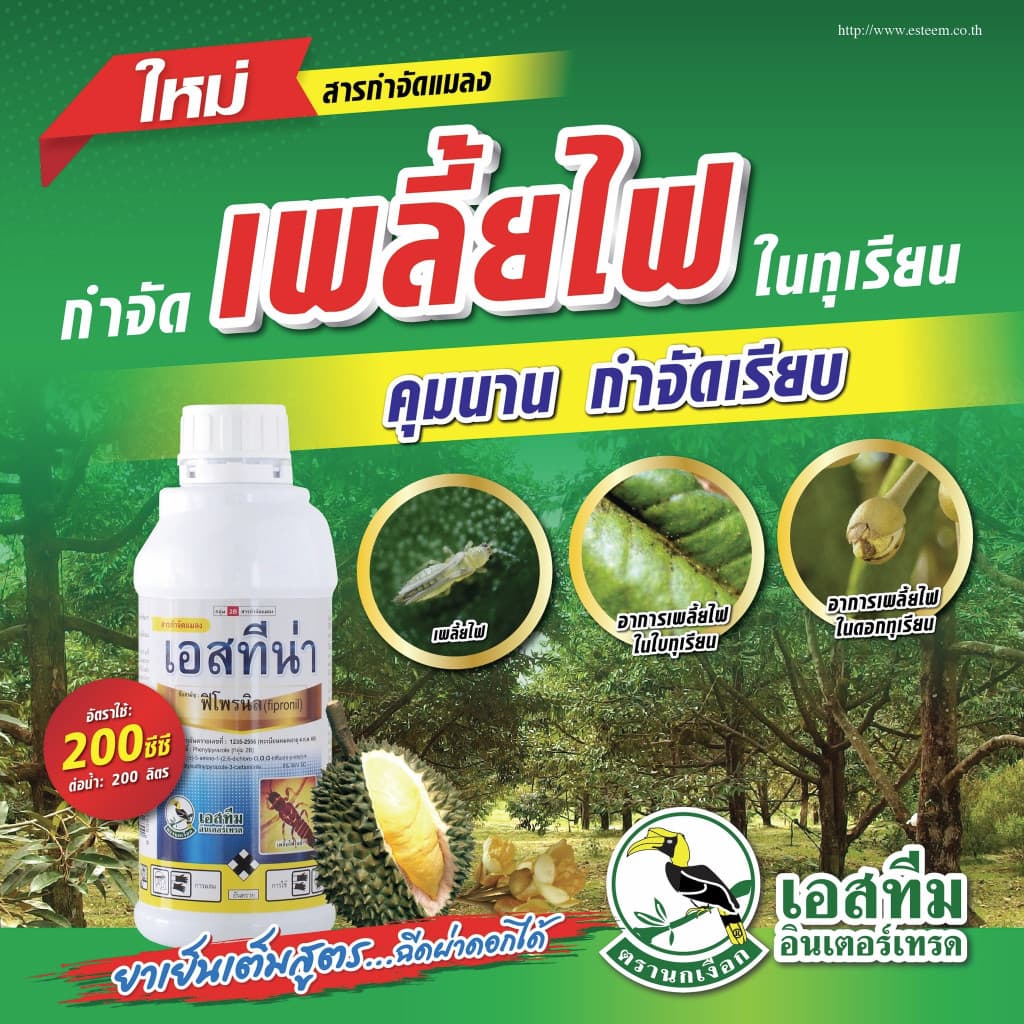 เอสทีน่า 1 ลิตร กำจัดปลวก ฆ่าเพลี้ย เพลี้ยไฟ เพลี้ยแป้ง หนอนกอ หนอนม้วนใบ ชอนใบ ด้วง รูปที่ 3