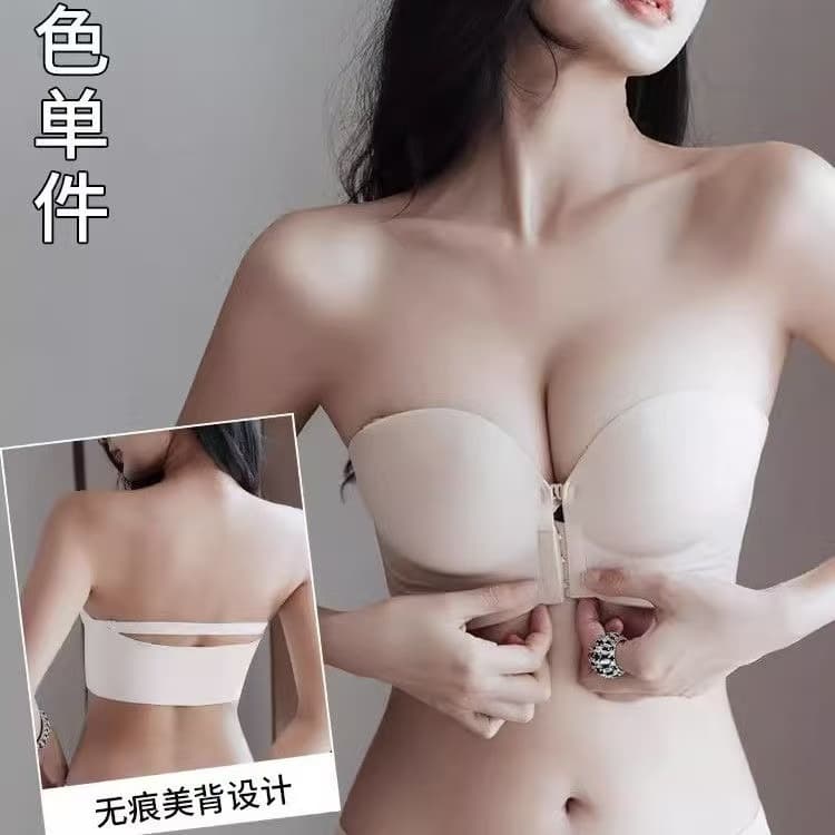 Swift BraSexy bra ชั้นในตะขอหน้า ด้านหน้าปิด ไม่มีกรอบ สำหรับผู้หญิง ชุดชั้นใน บราเสริมหน้าอกผ้าดี รูปที่ 8