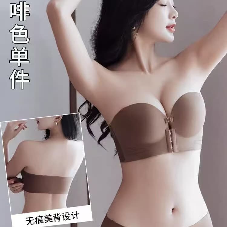 Swift BraSexy bra ชั้นในตะขอหน้า ด้านหน้าปิด ไม่มีกรอบ สำหรับผู้หญิง ชุดชั้นใน บราเสริมหน้าอกผ้าดี รูปที่ 7