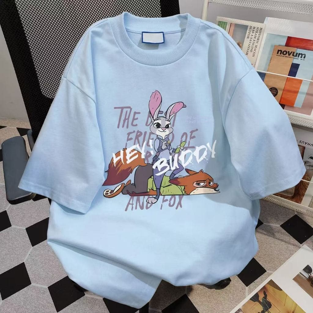 เสื้อยืดลายน่ารัก ผ้าคอตตอนหนา220แกรม เนื้อผ้าคอตตอลแท้ CM104 สีไม่ตกเนื้อผ้าดี ตัดเย็บดี รูปที่ 5