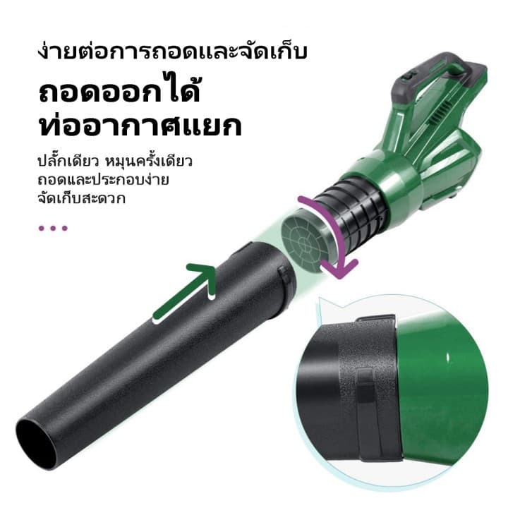 TANZU 21V 21700 เซ็ต เครื่องเป่าลมไร้สาย เครื่องเป่าลม เป่าใบไม้ไร้สาย ลมแรง เครื่องเป่าลม เครื่องเป่าลม รูปที่ 4