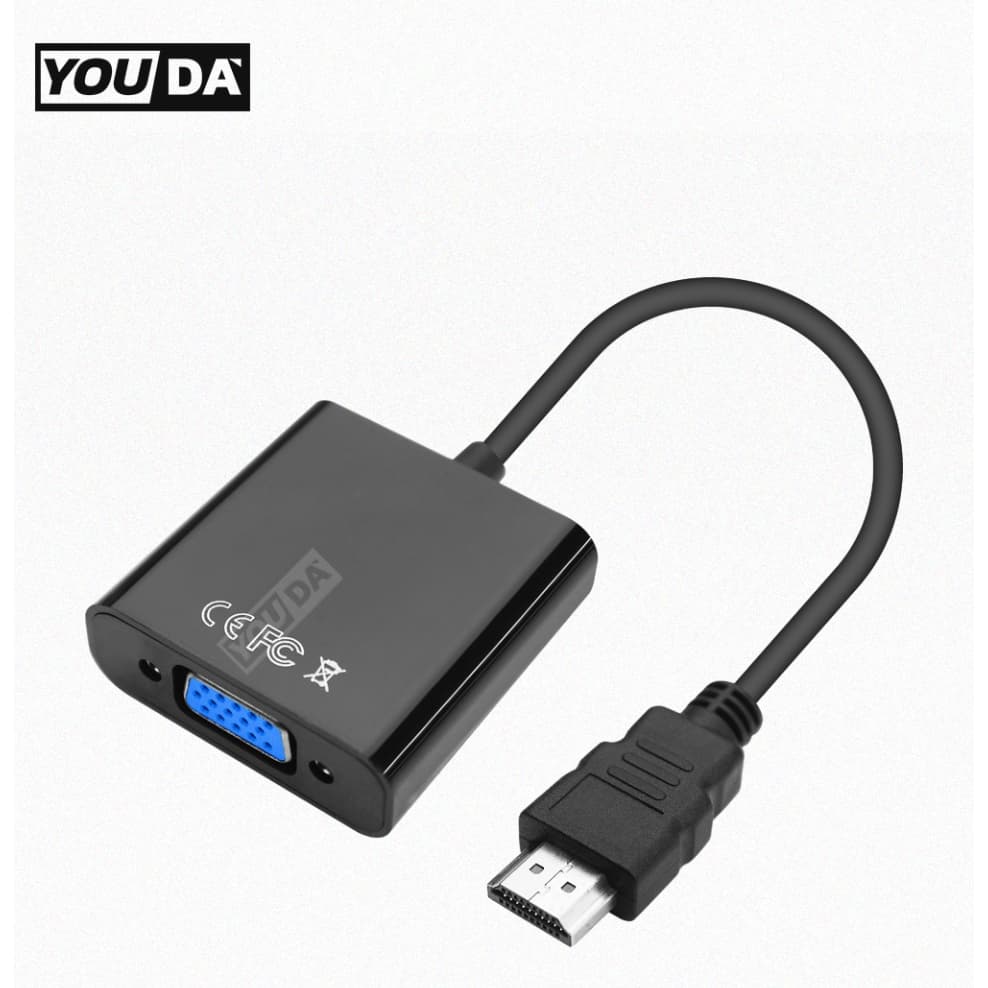 YOUDA สายแปลง HDMI TO VGA รับประกัน 1ปี มีสาย AUX ออกเสียงวีดีโอได้ YD-HV01 / YD-HV02B จาก HDMI ออก VGA ตัวแปลงสัญญาณ รูปที่ 8