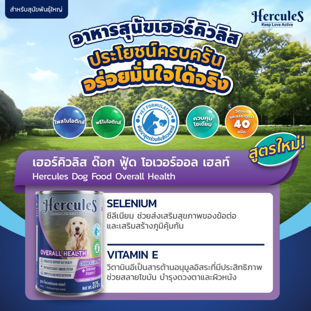 Hercules เฮอร์คิวลิส อาหารสุนัข กระป๋อง ขนาด 375 กรัม รูปที่ 7