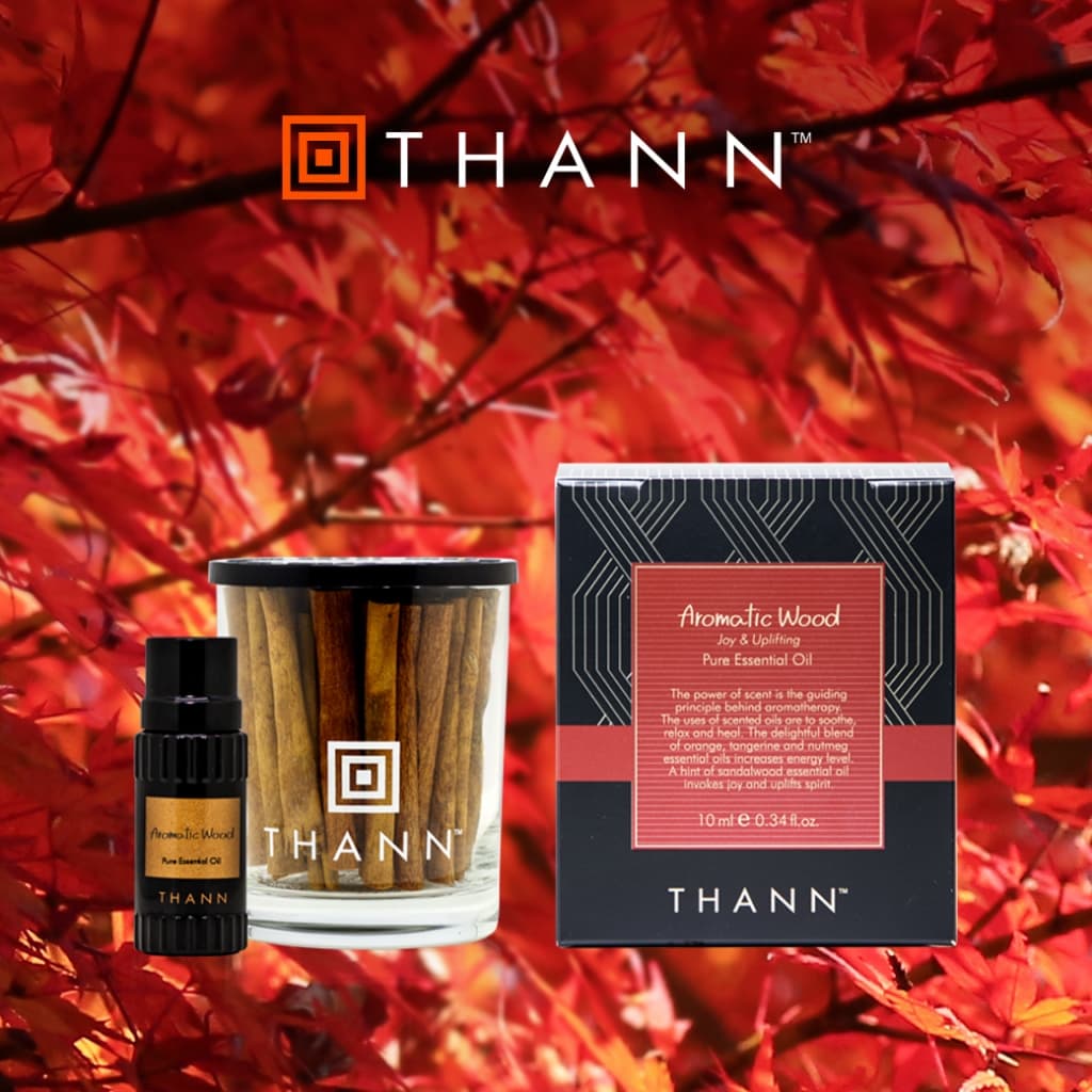 THANN Aromatic Wood Essential oil 10 ml เติมเต็มความเบิกบาน มีชีวิตชีวา คลายความวิตกกังวล รูปที่ 1
