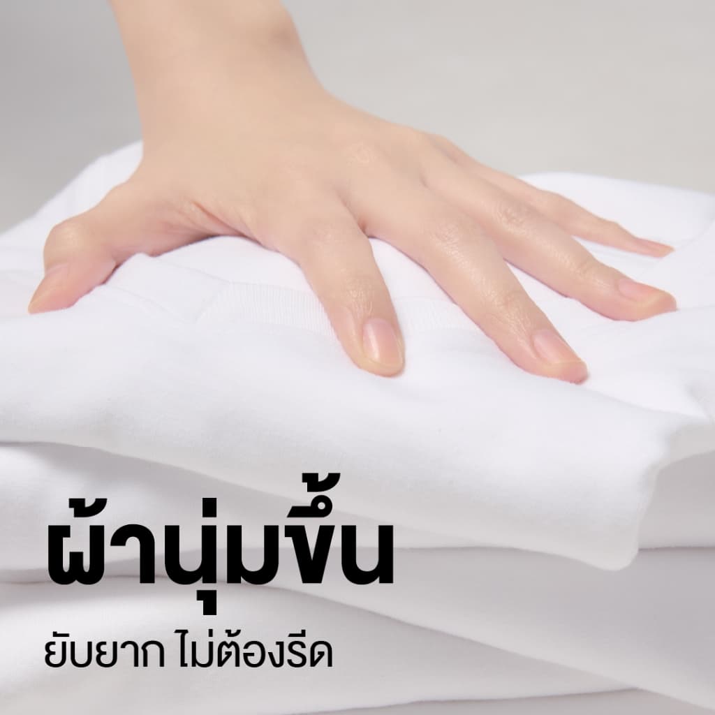 Yuedpao Ultrasoft Non-Iron 2025 เสื้อยืดคอวีผู้หญิง ไม่ย้วย ไม่หด ไม่ต้องรีด ผ้านุ่ม ไม่ขึ้นขุย Set Pink Rose รูปที่ 2