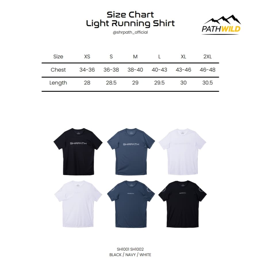 SHRPATH LIGHT RUNNING SHIRT เสื้อแขนสั้น น้ำหนักเบา ระบายอากาศได้ดี แห้งเร็ว ใส่สบาย UNISEX รูปที่ 9