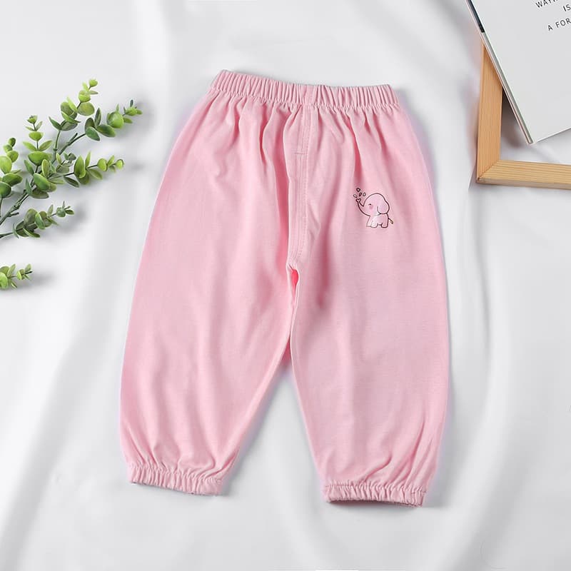 เด็ก กางเกงขายาวผ้าคอตตอน ขาจั๊ม ใส่เอวยางฝหญ่ ยืดเยอะ ใส่สบายไม่ร้อน ระบายอากาศดี ใส่กันยุงได้ รูปที่ 6