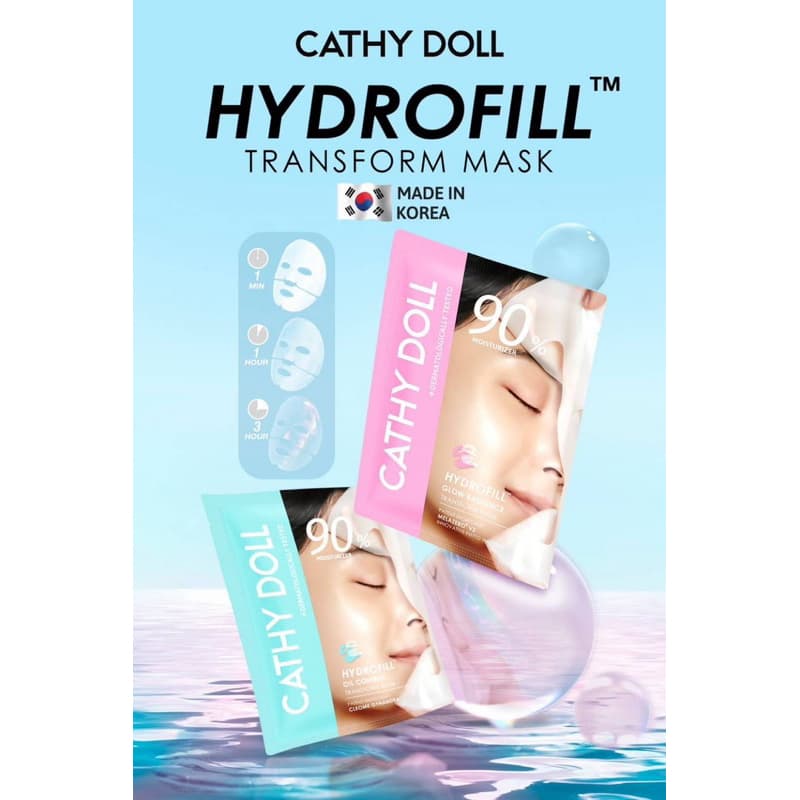 Cathy Doll Hydrofill Transform Mask 90% Miosturizer 33g มาสก์ไฮโดรเจล แผ่นมาสก์หน้า รูปที่ 5