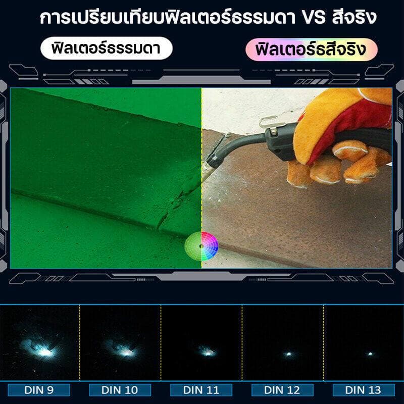 ของแท้ หน้ากากเชื่อม ปรับแสงอัตโนมัติ ปรับความไวต่อแสงได้ พับขึ้น-ลงได้ 180° หน้ากากเชื่อมอัตโนมัติ หน้ากากเชื่อมออโต้ รูปที่ 3