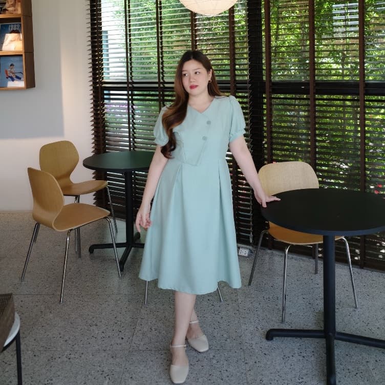 Sharon Dress เดรสสาวอวบ ชุดสาวอวบ รูปที่ 9