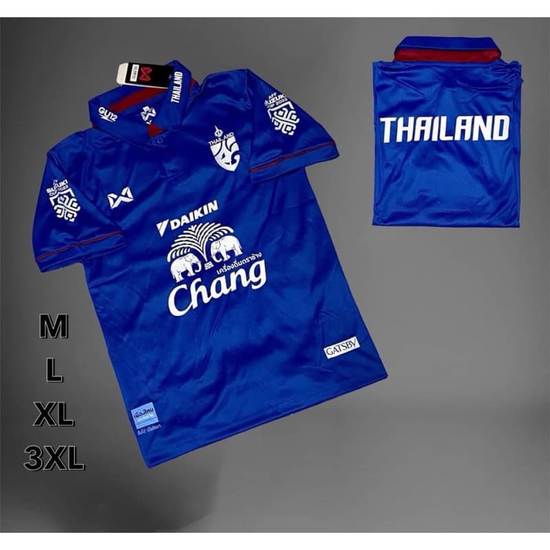 เสื้อกีฬาเสื้อบอลชายคอปกปักโลโก้ทีมชาติไทยเสื้อกีฬาโปโลชาย รูปที่ 2