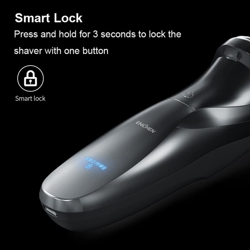Enchen ที่โกนหนวดไฟฟ้า Electric Shaver Black Stone 3 โกนหนวดไฟฟ้า ใบมีด 3D กันน้ำ มีที่กันจอน รูปที่ 4