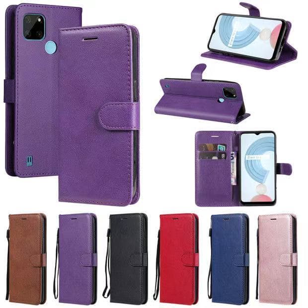 เคส กระเป๋า ฝาพับ กระดุม สำหรับ Oppo Realme C21Y C25Y C25 C21 C20 C17 C12 C15 C11 2021 Realme 5 5s 5i 6i 7i Realme 9i รูปที่ 7
