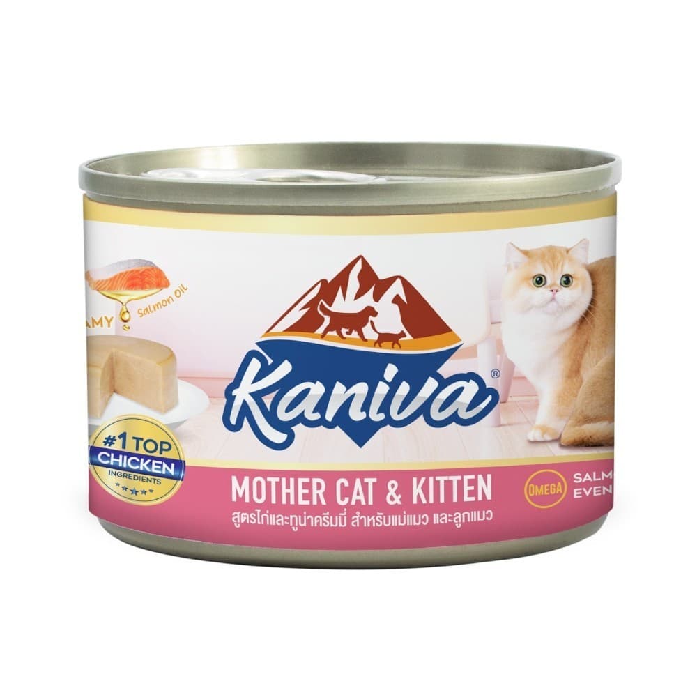 kaniva Mother & Baby อาหารเปียกกระป๋อง แม่แมว&ลูกแมว หลังหย่านม ขนาด 80-170กรัม รูปที่ 4