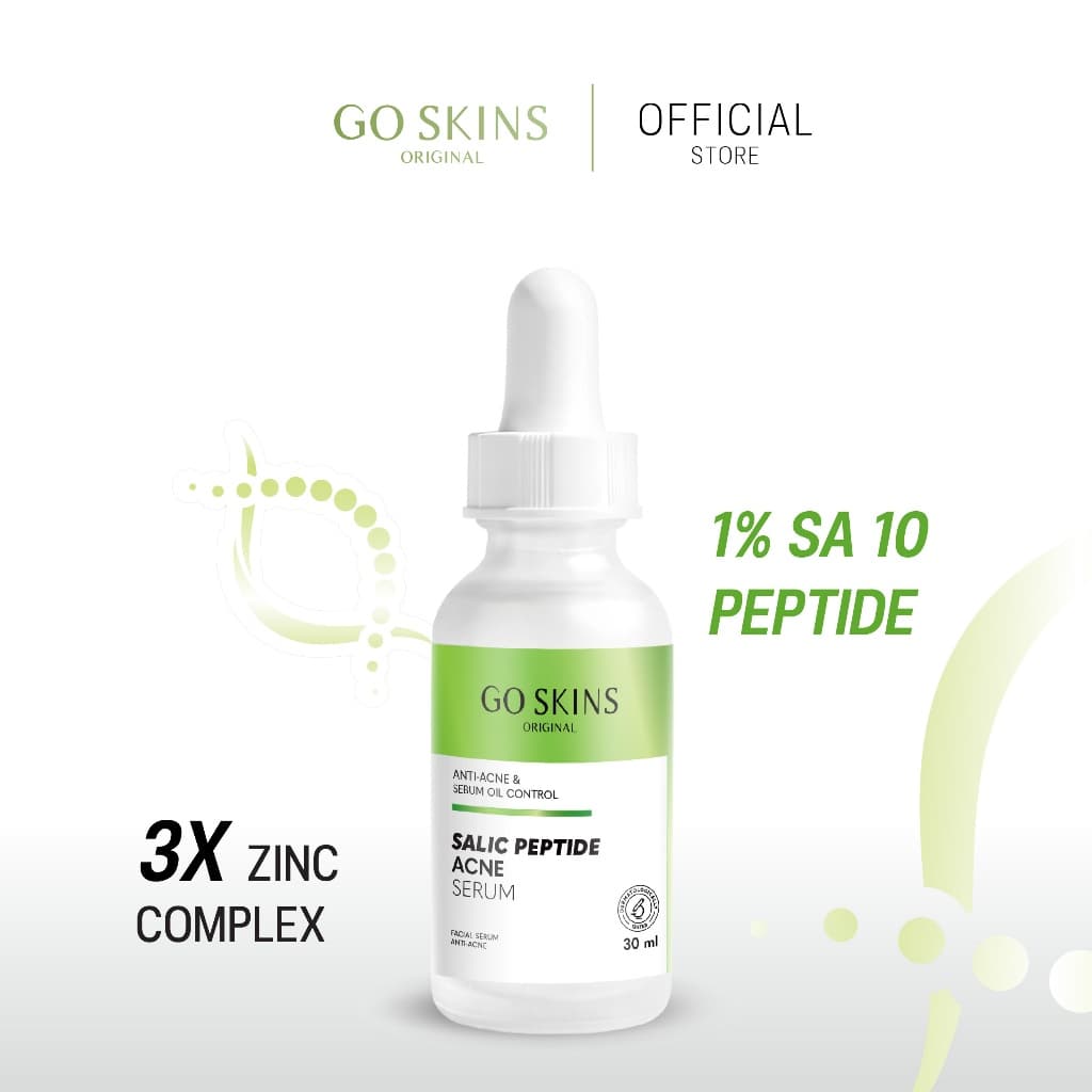 GO SKINS SALIC PEPTIDE ACNE SERUM 30 ML เซรั่ม ลดสิว ลดการอักเสบ คุมมัน ผิวแพ้ง่าย รูปที่ 3