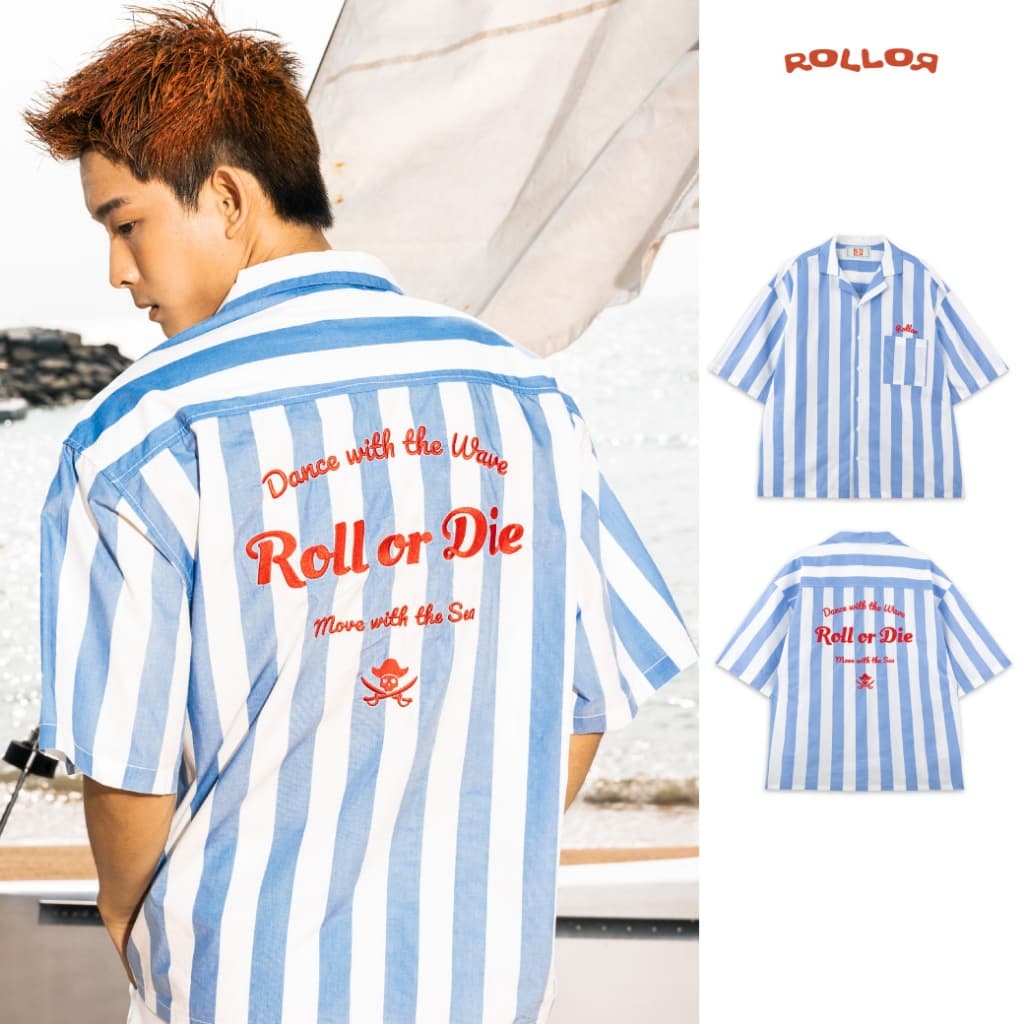 ROLLOR - เสื้อเชิ้ต แขนสั้น Oversize รุ่น ROLL OR DIE SHIRT รูปที่ 1