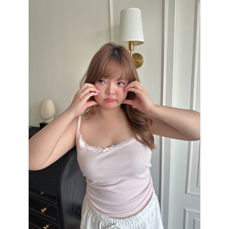ivy tank top สายเดี่ยวสาวอวบ ดีเทลลูกไม้ - clarine_bkk รูปที่ 7