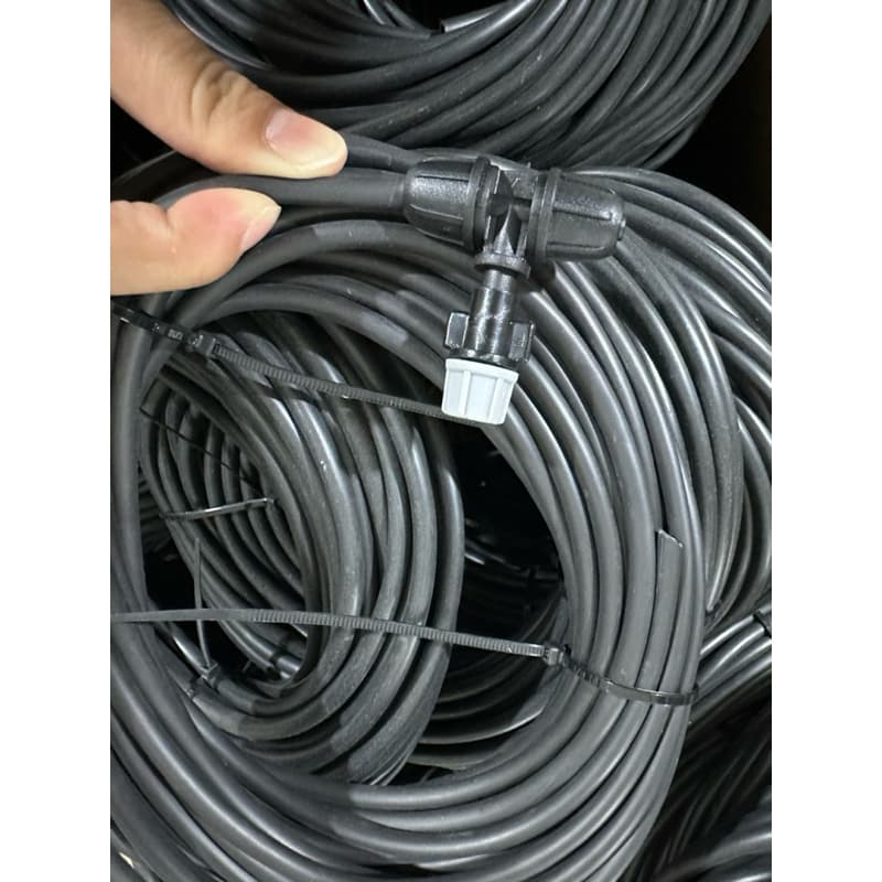 สายยางไมโคร 4/7mm พ่นหมอก แรงดันต่ำ 50 เมตร สายพ่นละอองหมอก ยางดำ 6mm 5/7mm รูใน4 รูนอก7 ทนแดด กึ่งเงา รับประกัน3ปี รูปที่ 4