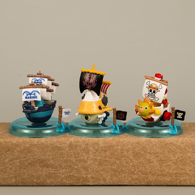 8 ชิ้น/เซ็ตอะนิเมะ One Piece รูป Luffy พัน Sunny Going Merry Marshall D สอนเรือ Boa Hancock เรือโจรสลัด PVC ตัวเลขการกระ รูปที่ 6
