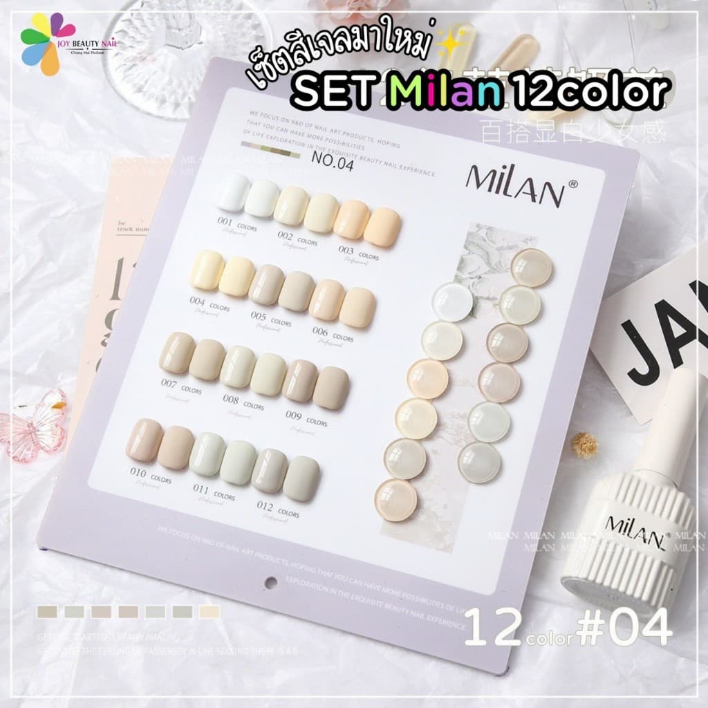 Set สีเจล MILAN 12สี โทนสียอดฮิต โทนแดง พาสเทล สีไซรัป ฟ้า น้ำตาล สีซัมเมอร์ รูปที่ 6