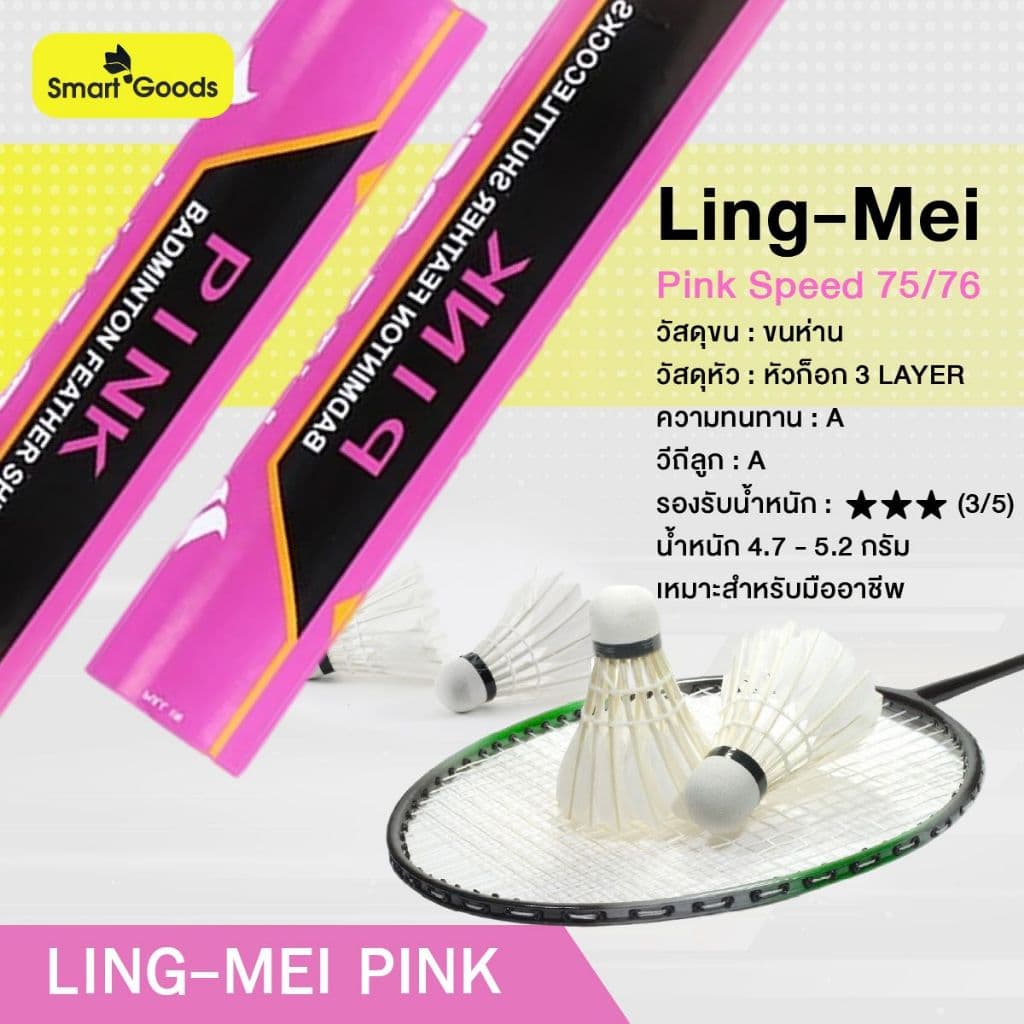 ลูกแบดมินตัน LingMei นำเข้าจากมาเลเซีย รูปที่ 2