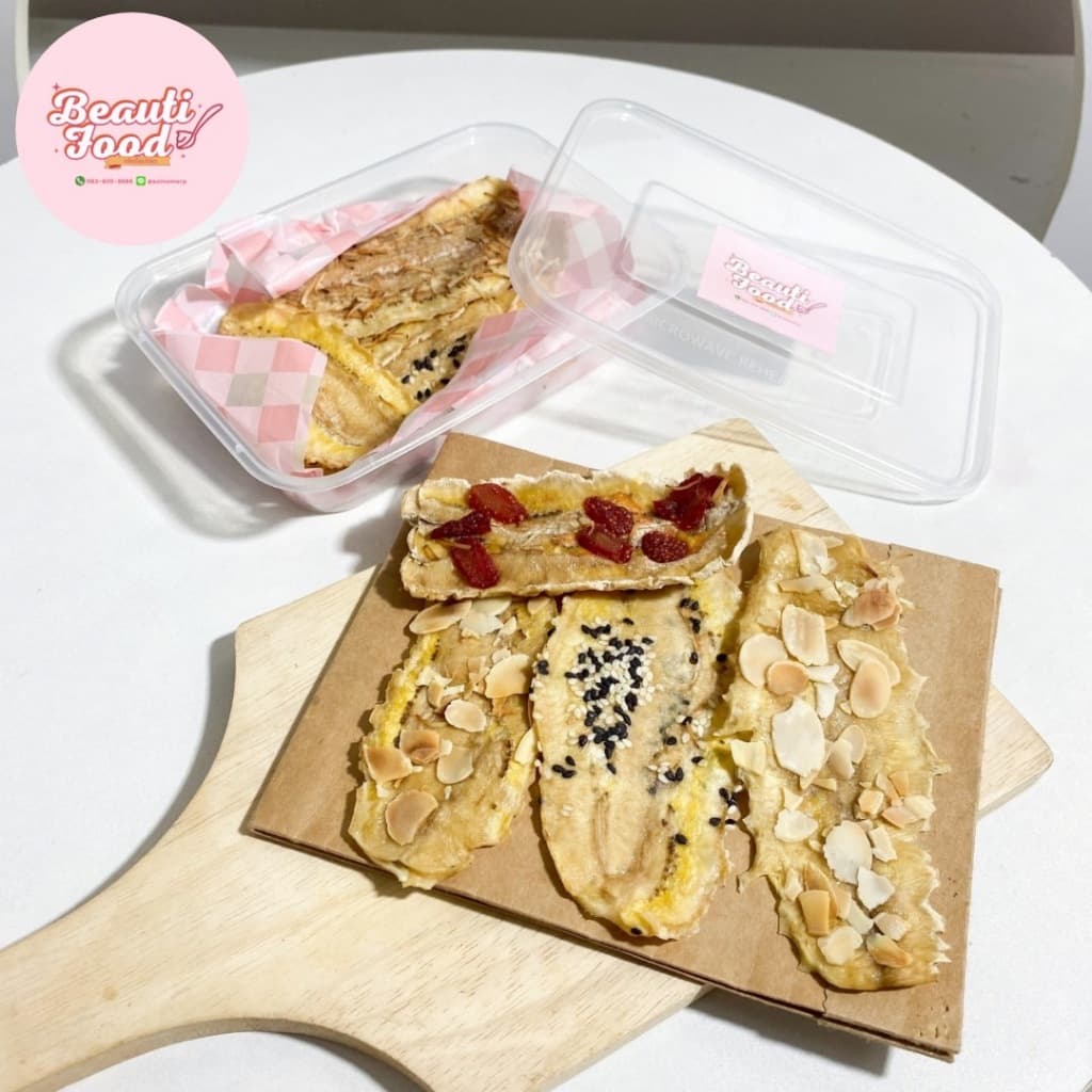 กล้วยหนึบแบบแผ่น 200 g. ขนมสุขภาพ ไม่มีแป้ง-น้ำตาล หนึบหนับ เคี้ยวเพลิน รูปที่ 7