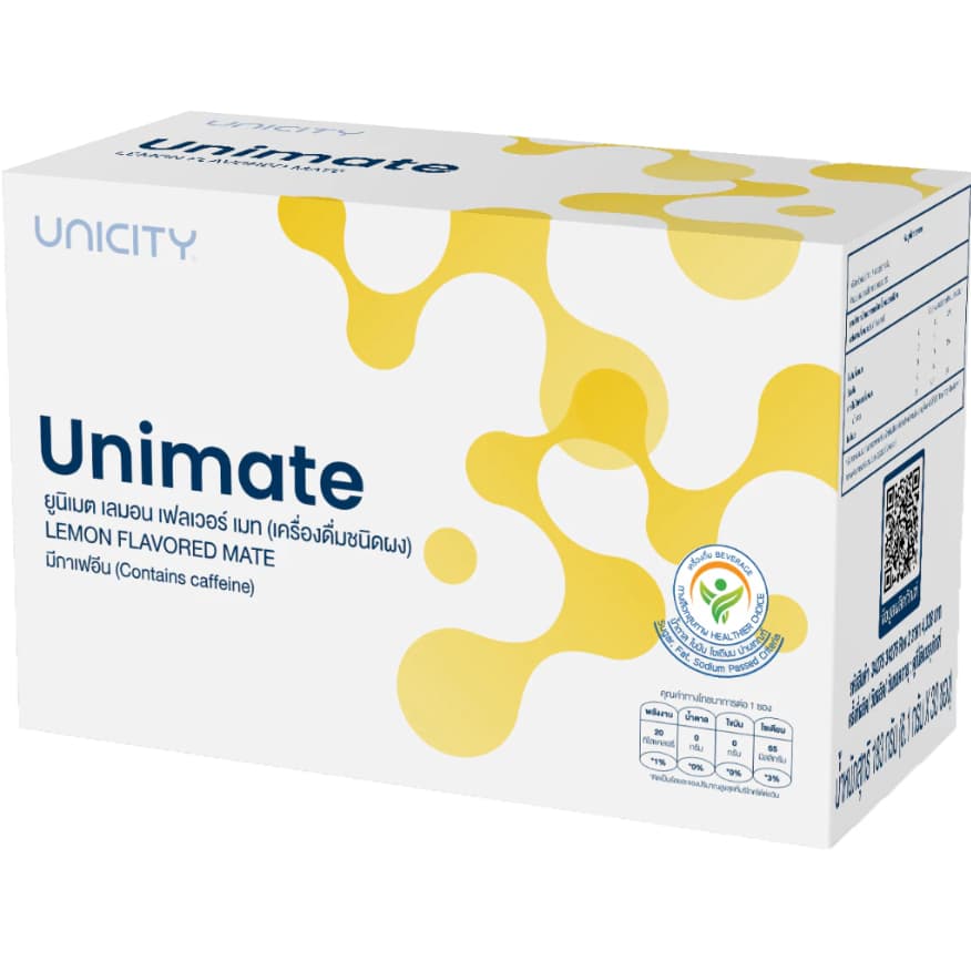 Unicity Unimate Lemon ยูนิมาเต้กลิ่นเลม่อน ดีต่อสมอง สดชื่น ลนน ฉลากไทย แท้100% รูปที่ 4