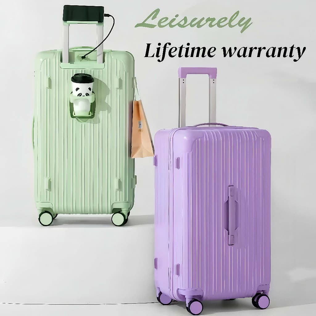 20/24/28/32'' AVIVA Luggage Suitcase Travel Bag With Cup Holder 5 Wheel Large Capacity Reinforced Suitcase รูปที่ 7