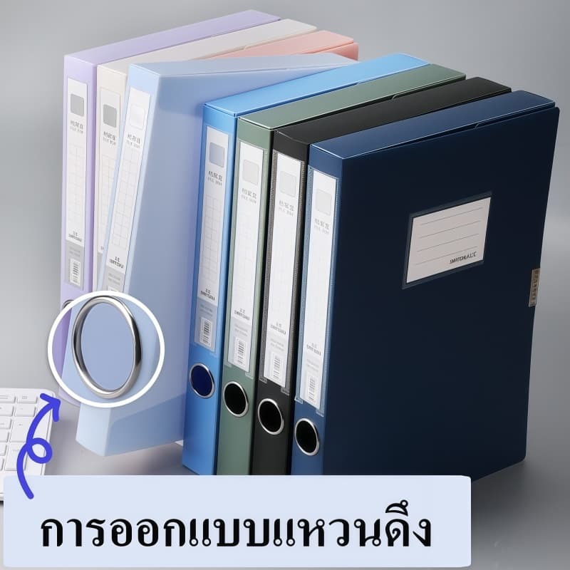 FileBox A4 กล่องแฟ้ม ขนาดA4 สีพาสเทล กล่องเอกสาร อุปกรณ์สำนักงาน แฟ้มใส่เอกสาร อุปกรณ์จัดเก็บเอกสาร รูปที่ 2