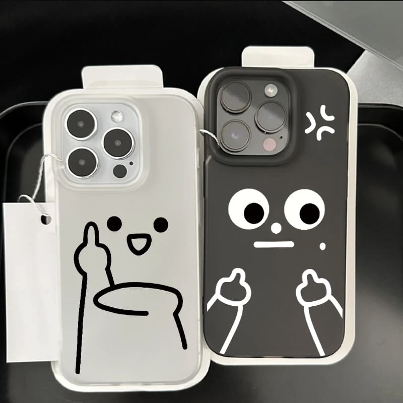 ฝาครอบโทรศัพท์นุ่ม ดูถูกจากมือเล็กๆน้อยๆ For iPhone 11 13 17 16 15 เคส ไอโฟน12 14 ProMax 7 8Plus X XR XSMaxกันกร รูปที่ 2