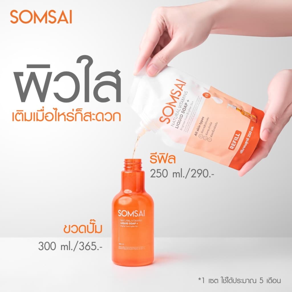 SOMSAI สบู่ล้างหน้าส้มใส หน้าใส ไร้สิว ผิวติดสาร อ่อนโยนแม้ผิวแพ้ง่าย รูปที่ 2