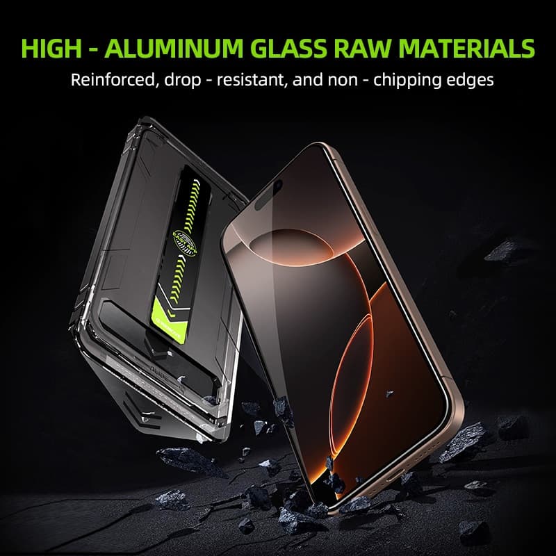 For iPhone 17 Pro Max Privacy Screen Protector, Anti-spy Tempered-Glass with Flawless Fit Tray Air 16 15Plus 14+ 13Pro รูปที่ 4