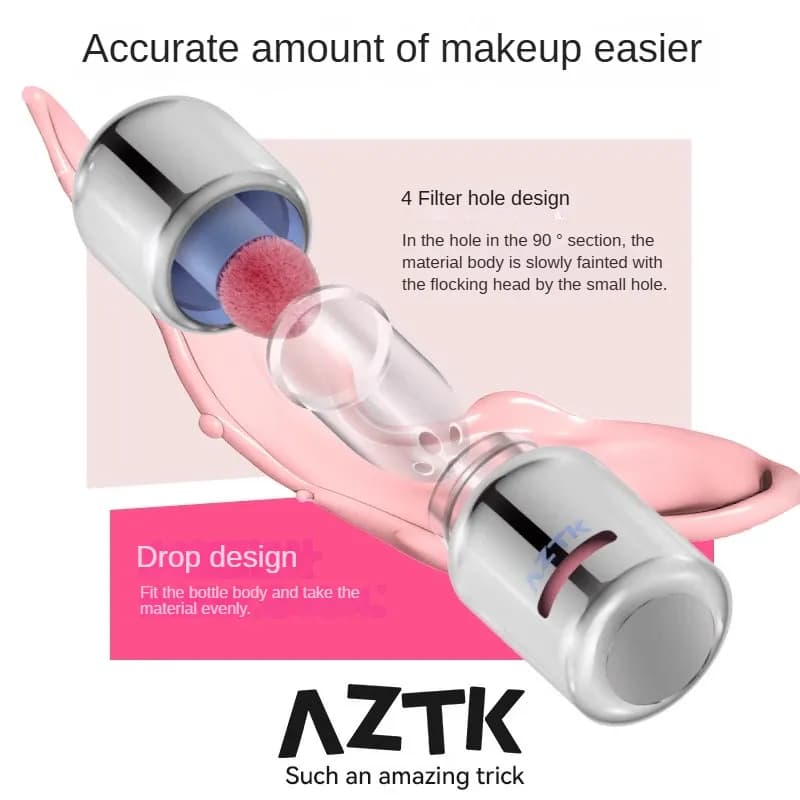 AZTK Blush Highlight Repair Three-in-One Shrink Expansion Color Nude Feel Natural Liquid Blush M1C6 รูปที่ 4