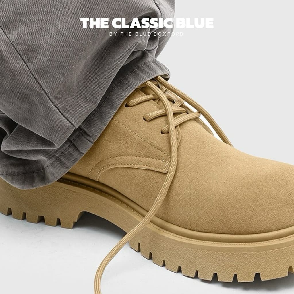 The Classic blue - Beige Lisbon Derby shoes รองเท้าหนังเดอร์บี้ - ไซส์ใหญ่สุด 46 ยาว 28.5 ซม. รูปที่ 2