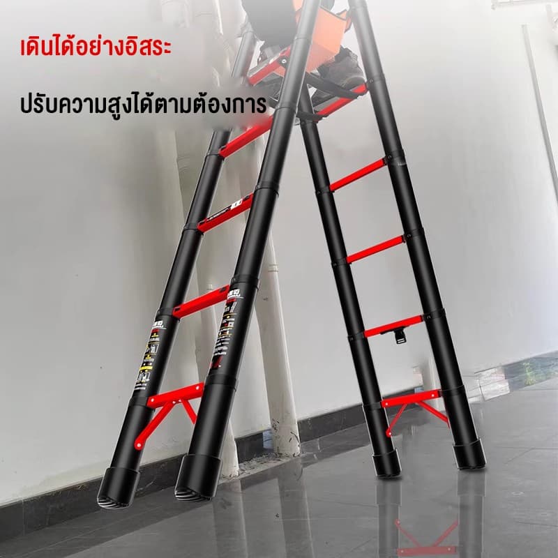 Celoglo เหล็กกล้าคาร์บอน บันไดพับได้ เคลื่อนย้ายสะดวก รับน้ำหนักได้ 550KG รุ่นหนาพิเศษ อัพเกรดใหม่ ออกแบบให้กันลื่น รูปที่ 9